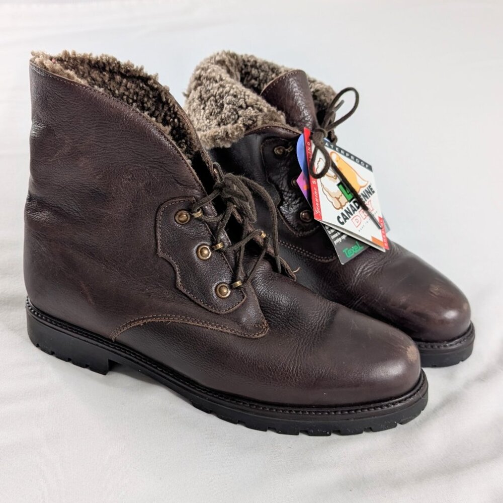 La CANADIENNE Dark Brown Lace-Up Ankle Boots